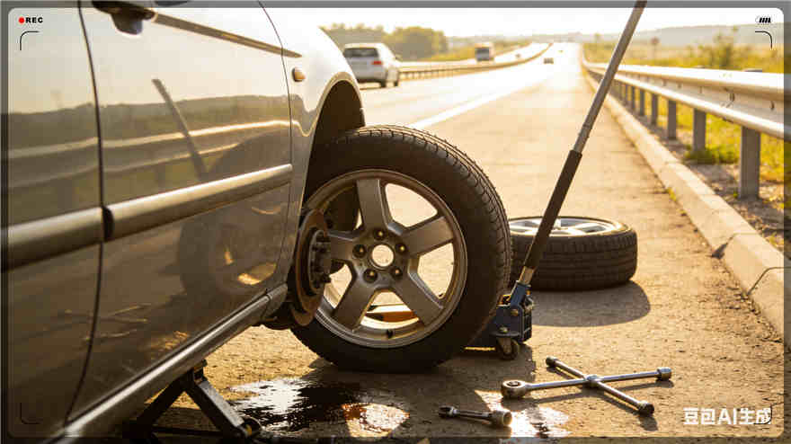 云冈区高速公路扎胎-汽车流动补胎